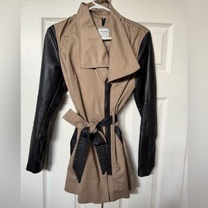 Vero Moda Tan and Black Trench Coat